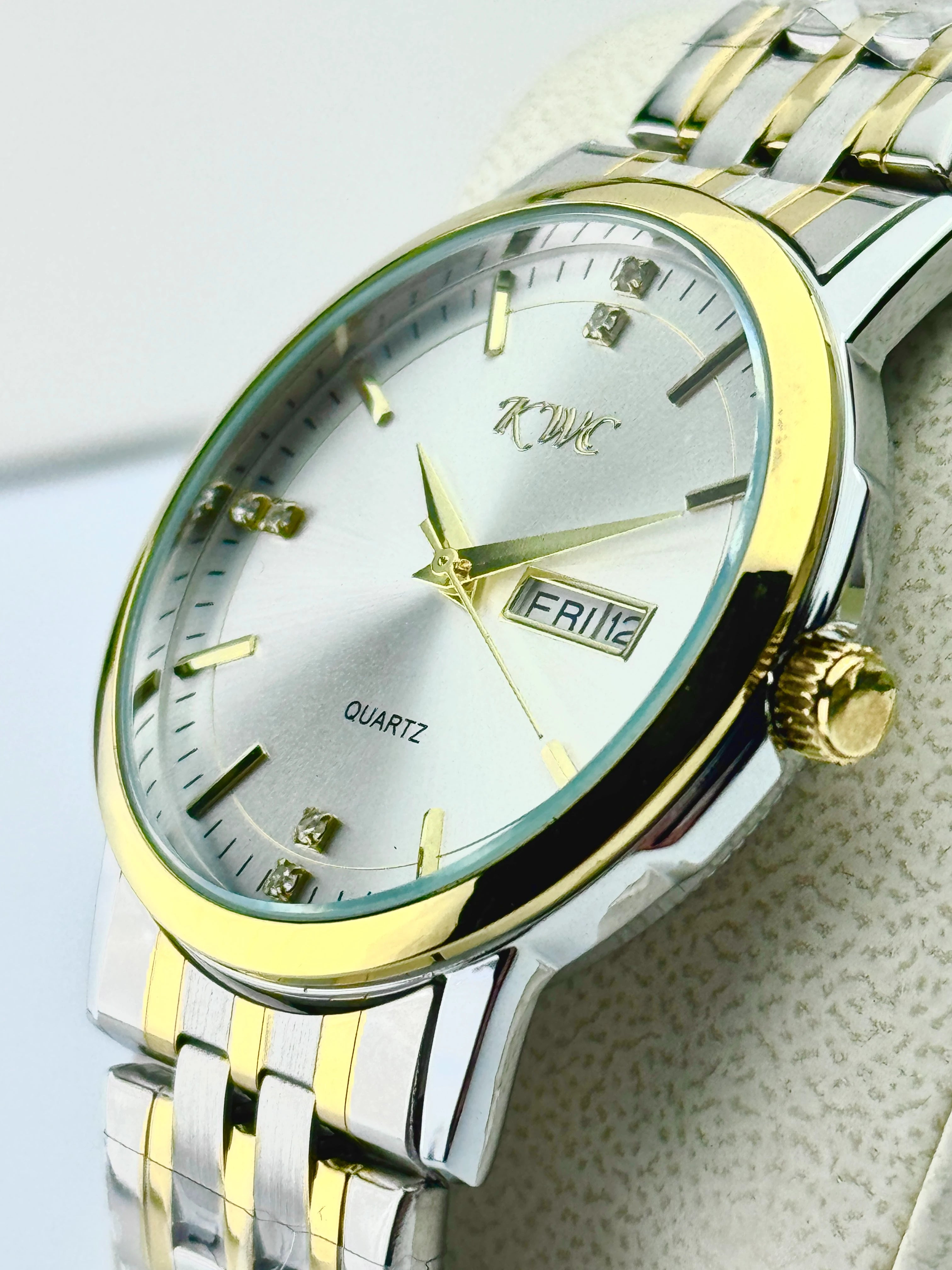 KWC K-425 MDD | Classic Two Tone White Day-Date Men's Watch